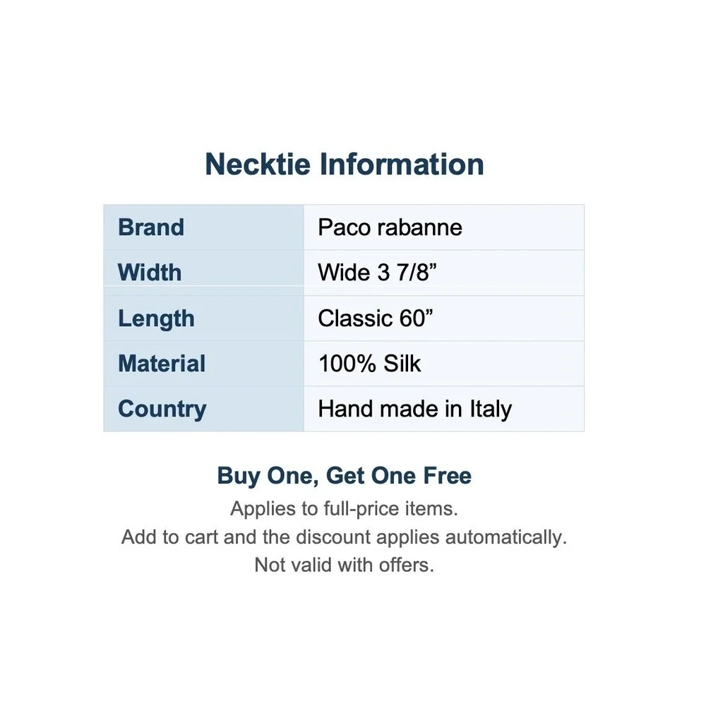 Paco Rabanne Paris Men's 100% Silk Necktie Italy Blue/black Wavy Stripe‎ EUC